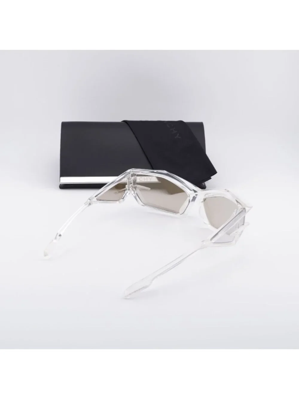 Givenchy GV40049U 26G Geometric Sunglasses - Transparent /Silver Mirror